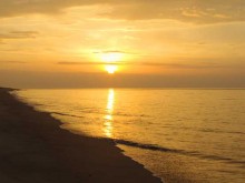 Sunrise over a Pacific Beach