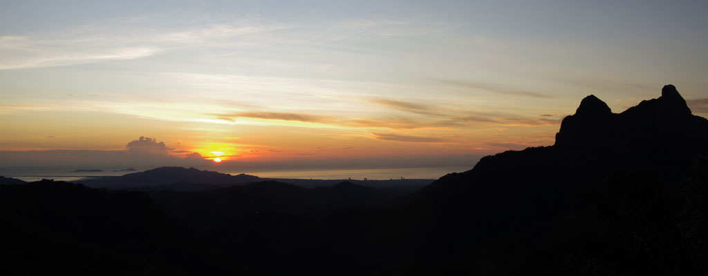 Sunrise over the Pacific Ocean